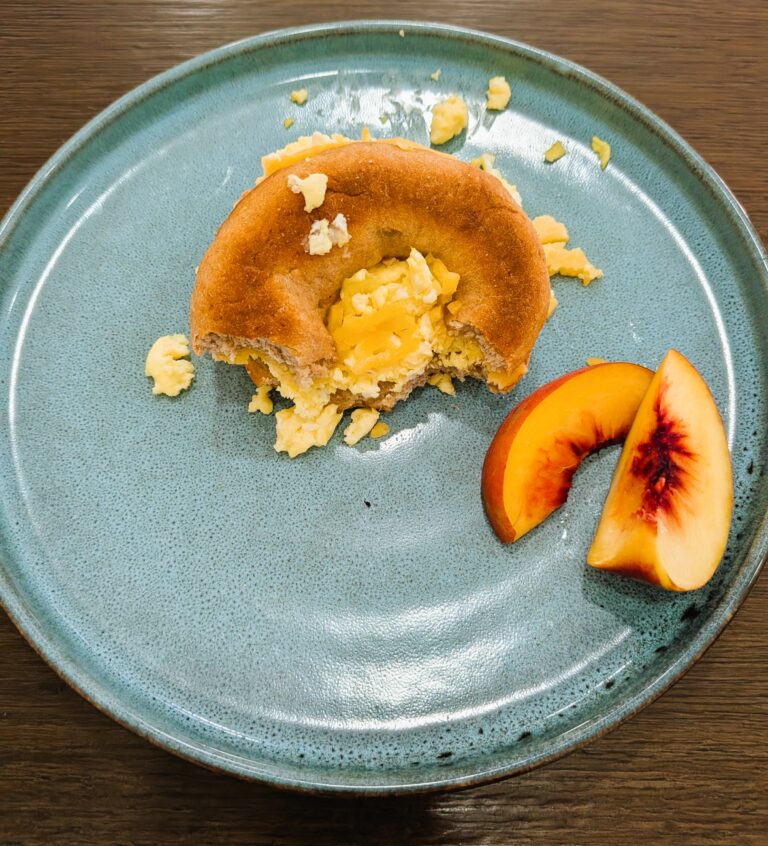 just wholesome ingredients that come together into a soft, chewy bagel with about 12 grams of protein each.